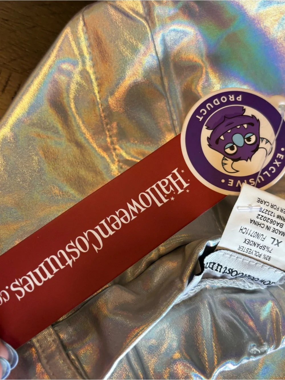 Kids Holographic Silver Flared Costume Pants